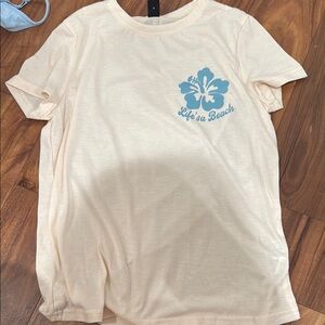 Life's a Beach Kids Cream T-Shirt